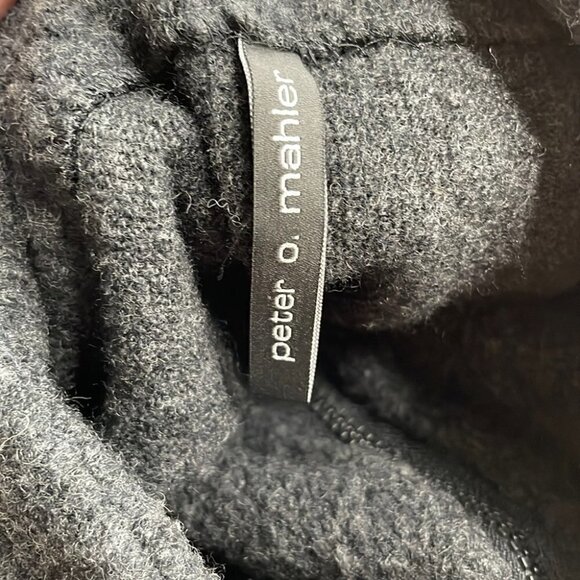 𝅺PETER Mahler zip up sweater gray wool blend career soft blazer jacket sz sm - Picture 2 of 9